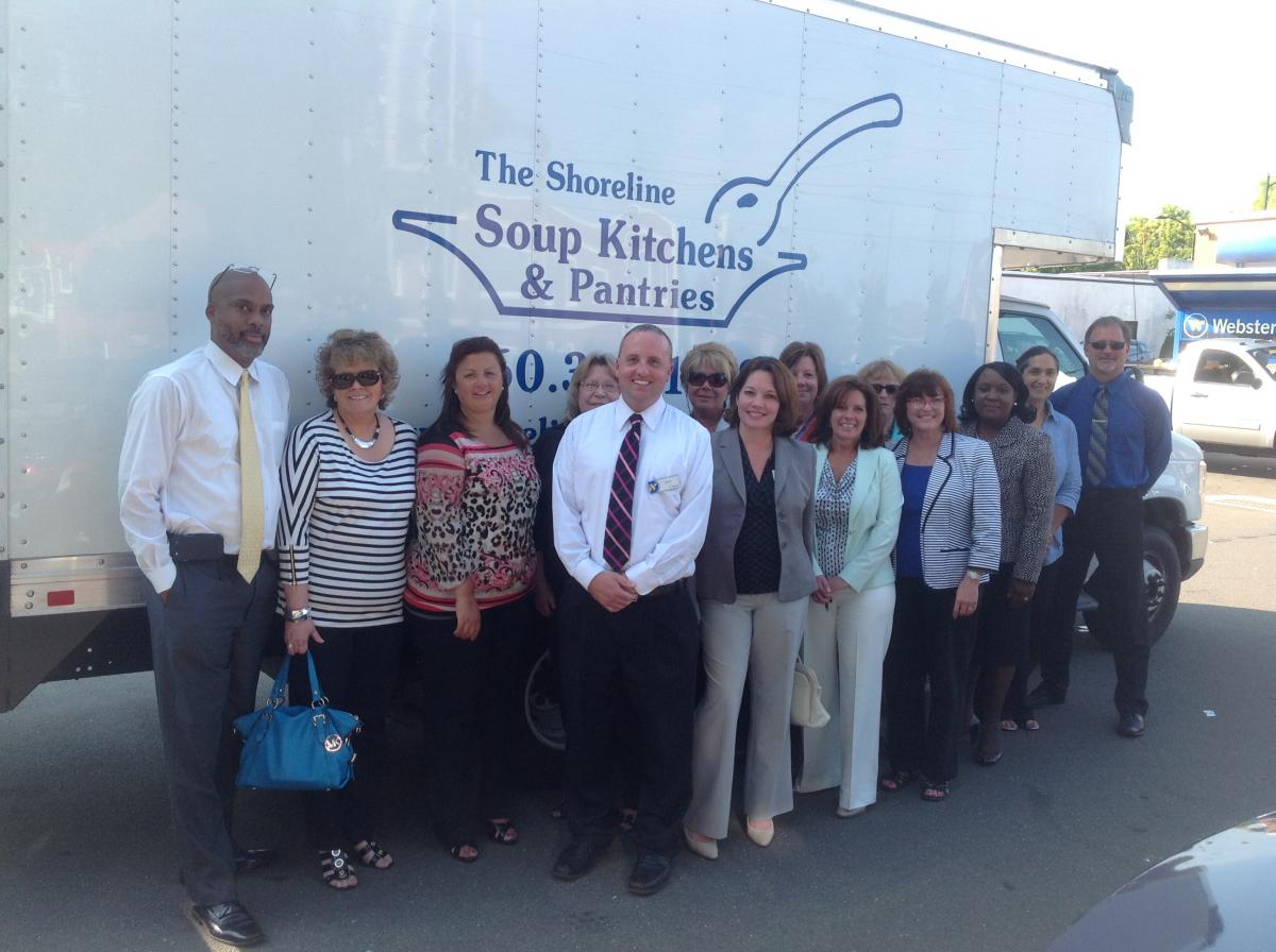 Webster Bank Holds Shoreline Stuff A Truck Food Drive For Sskp